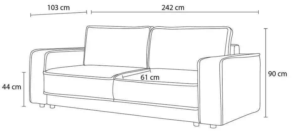 Tmavosivá rozkladacia pohovka Emile - Bobochic Paris