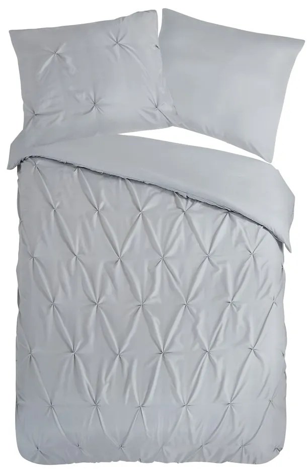 Sivé predĺžené obliečky na jednolôžko z mikrovlákna 140x220 cm Pure Elegance – Good Morning