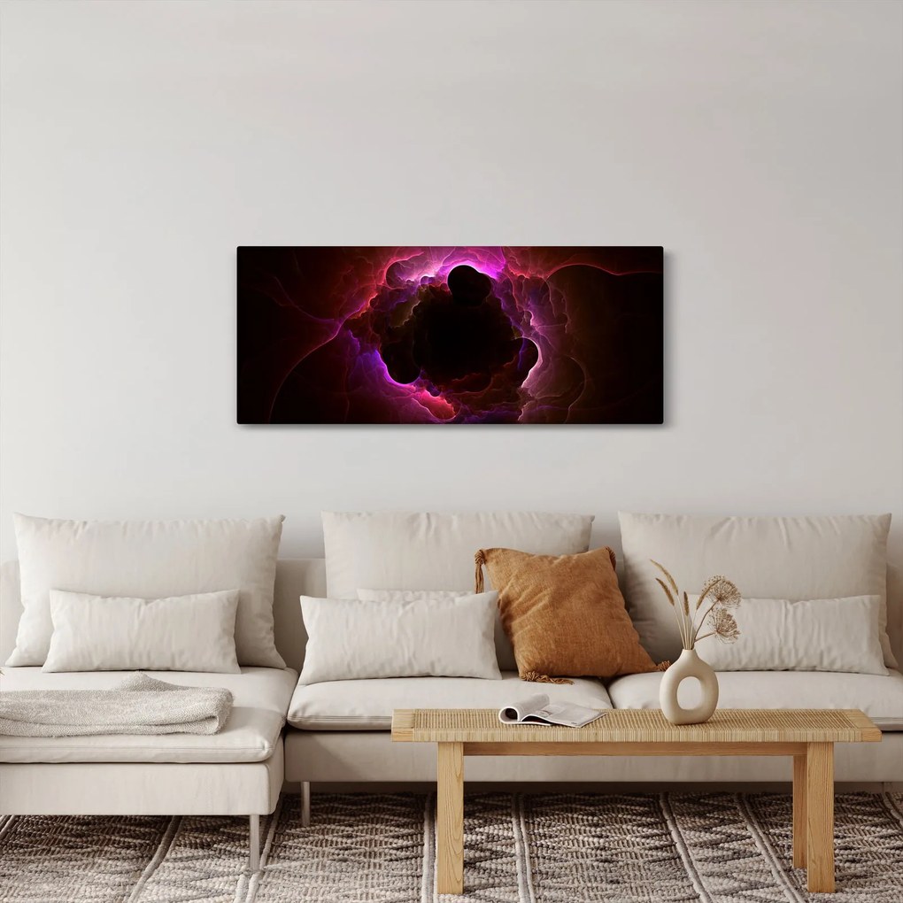 Obraz - abstrakcie mraku (120x50 cm)