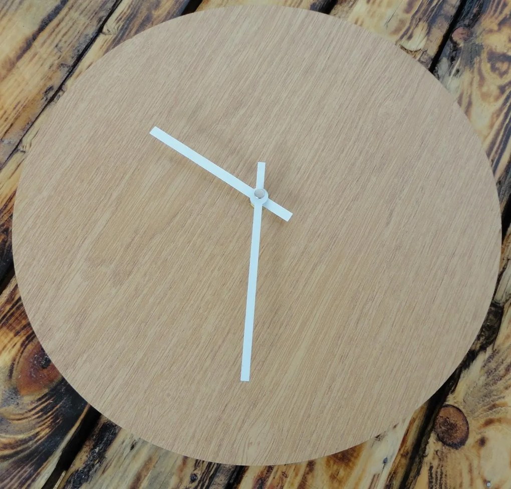 Nástenné hodiny kruh HDF Oliva: Čierne ručičky HDF - čierna 30 cm 3436-21954 PR0066- wall clock HEU-