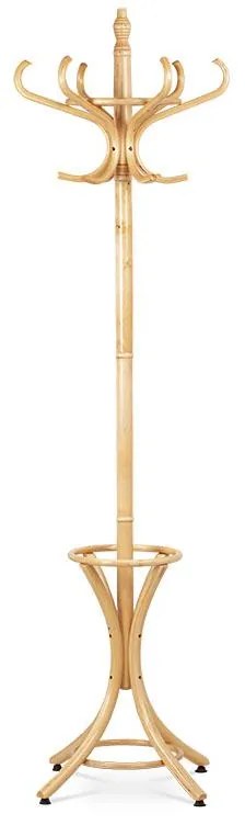 Vešiak drevený stojanový F-2059 NAT, masív topoľ a breza, prírodný odtieň