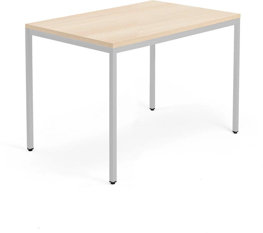 Kancelársky pracovný stôl Modulus, 1200x800 mm, dub/strieborná