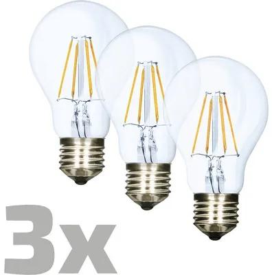 LED žiarovka banka E27, 8W, 806lm, 2700K, filament, 3 ks
