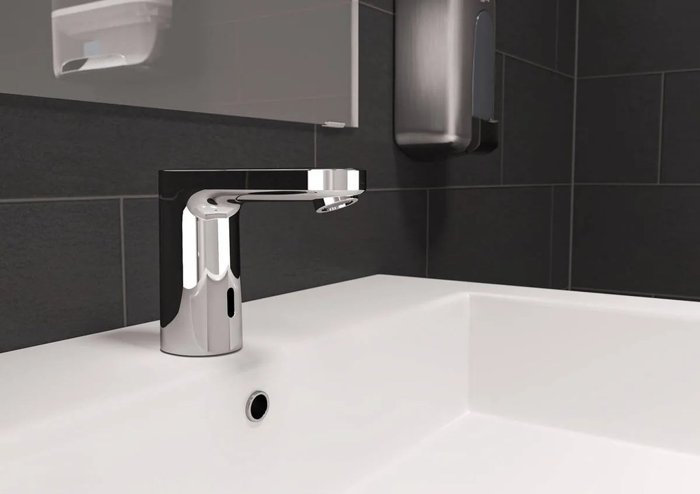 Hansgrohe Vernis Blend, elektronická umývadlová batéria s vopred nastavenou teplotou, napájanie batériou, chrómová, HAN-71502000