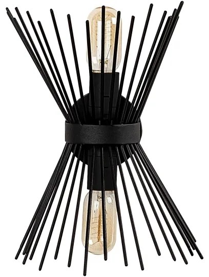 Nástenné svietidlo KIRPI 2xE27/40W/230V čierna