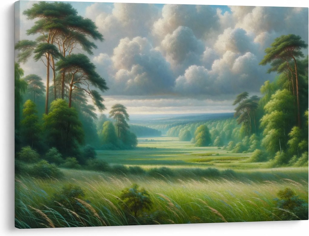 Obraz - Zelená krajina (70x50 cm)