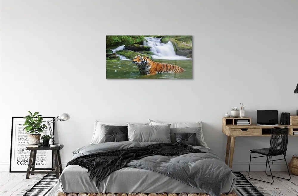 Sklenený obraz tiger vodopád 100x50 cm 2 Prívesky