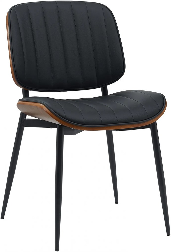 Konferenčná stolička Tiffin koženka - Orech / Čierna
