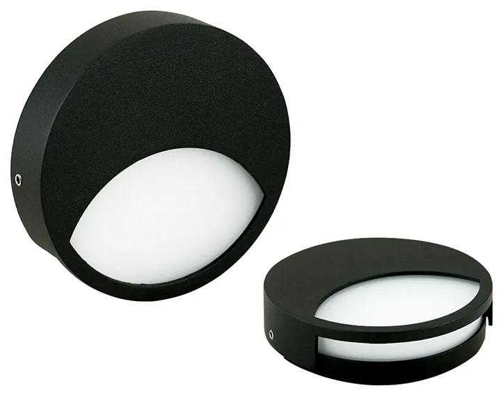 McLED Vonkajšie LED nástenné osvetlenie URSA R, 1,5 W, denná biela, IP65, čierne