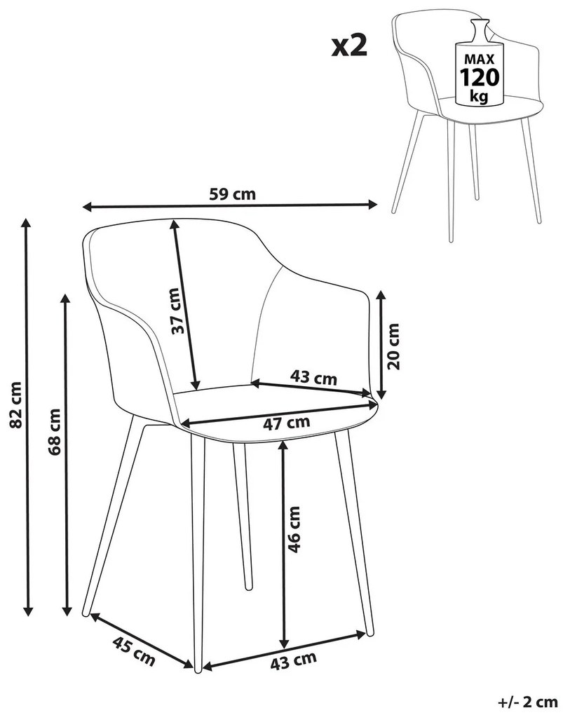 Set 2 ks jedálenských stoličiek Eleni (mätová). Vlastná spoľahlivá doprava až k Vám domov. 1078710