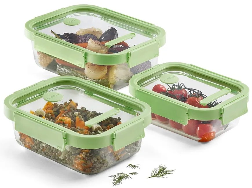 Potravinové škatuľky v súprave 3 ks – Lékué
