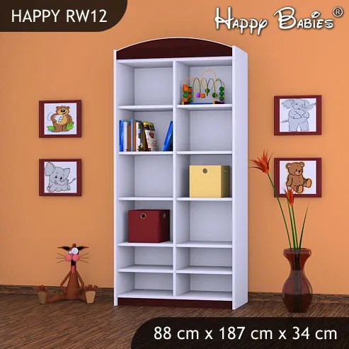 Regál Happy Gaštan RW12