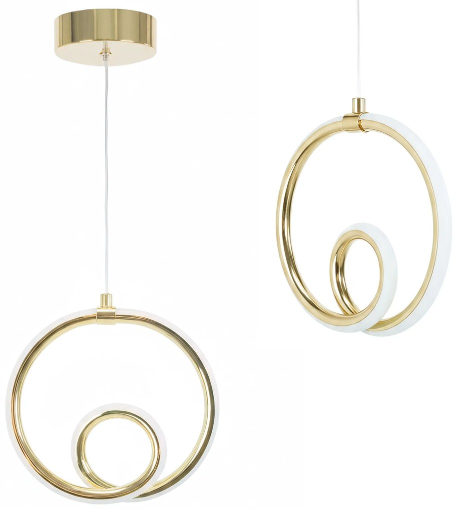 Toolight Toolight, LED stropné osvetlenie 11,5W, 3000K, 1000lm, LHJ094-1CP, zlatá lesklá, OSW-50067