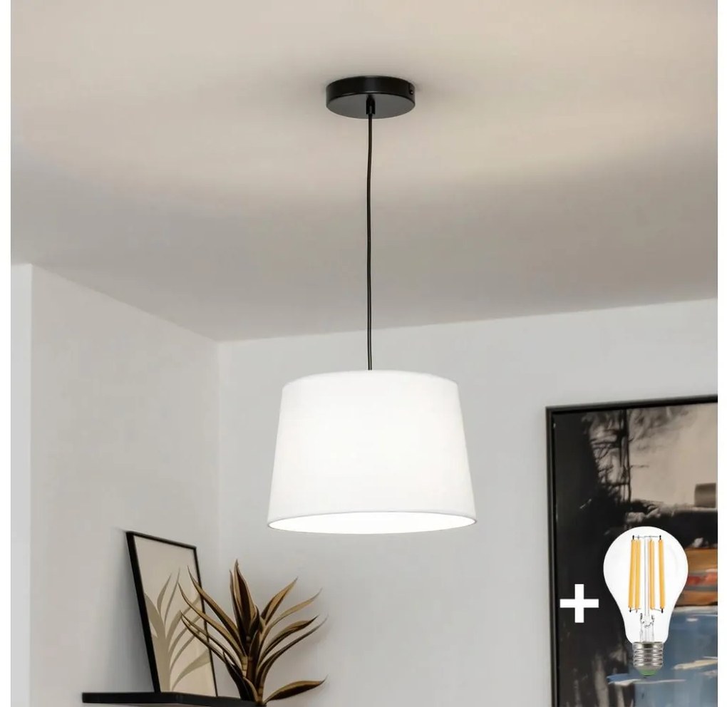 Brilagi - LED závesný luster na lanku CERIA 1xE27/40W/230V pr. 30 cm biela