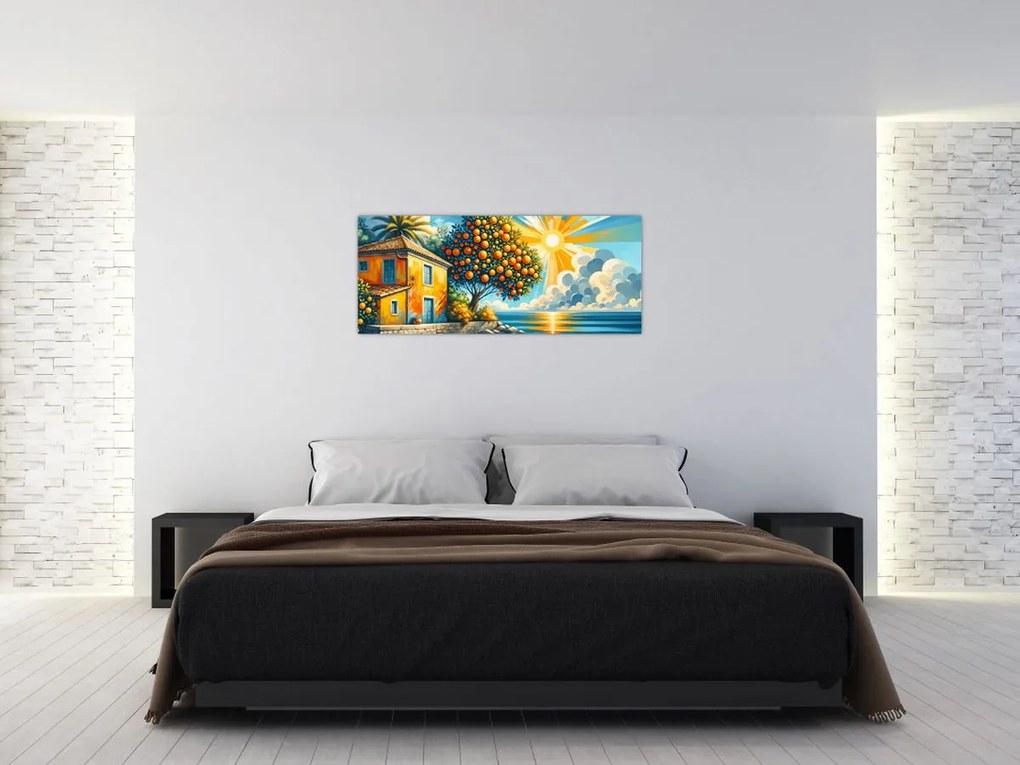 Obraz - Dom s pomarančmi I. (120x50 cm)