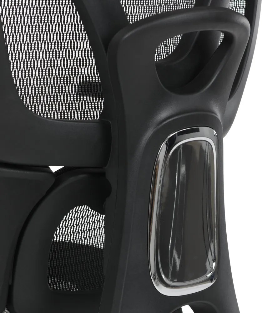 Kancelárska ergonomická stolička PORTE II — sieťovina, čierna