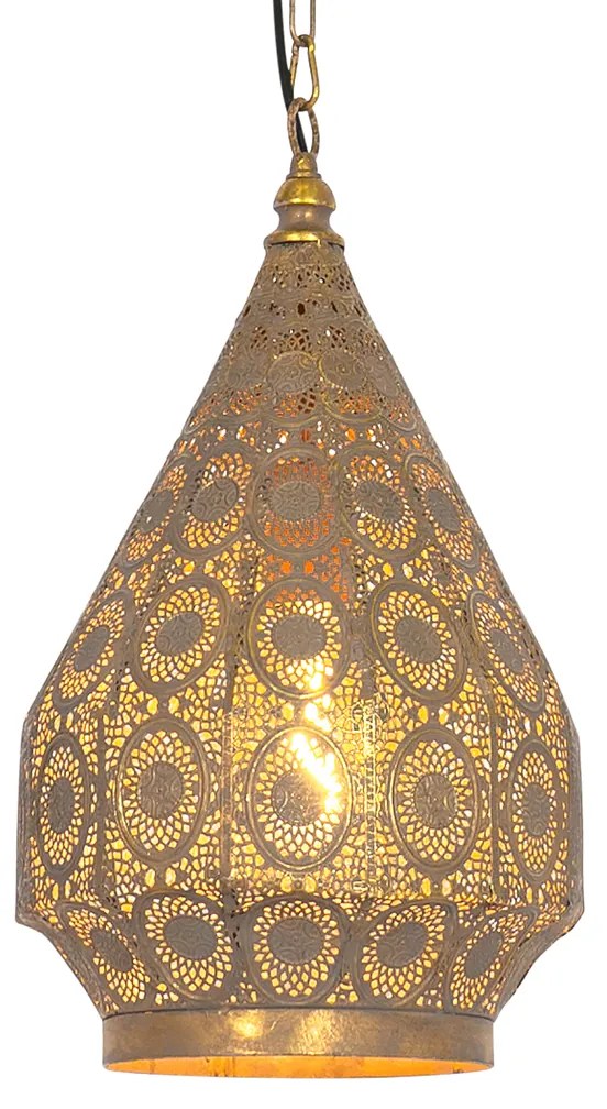 Orientálne závesné svietidlo zlaté 26 cm - Mowgli