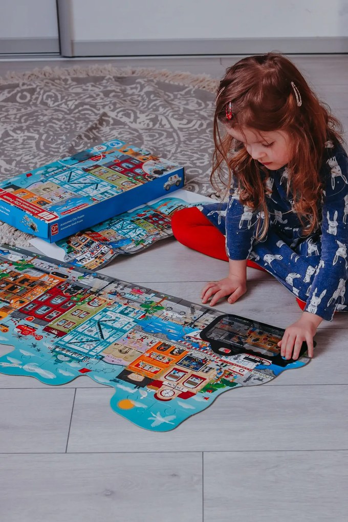 Puzzle – Animované mestečko v pohybe, 49 dielikov