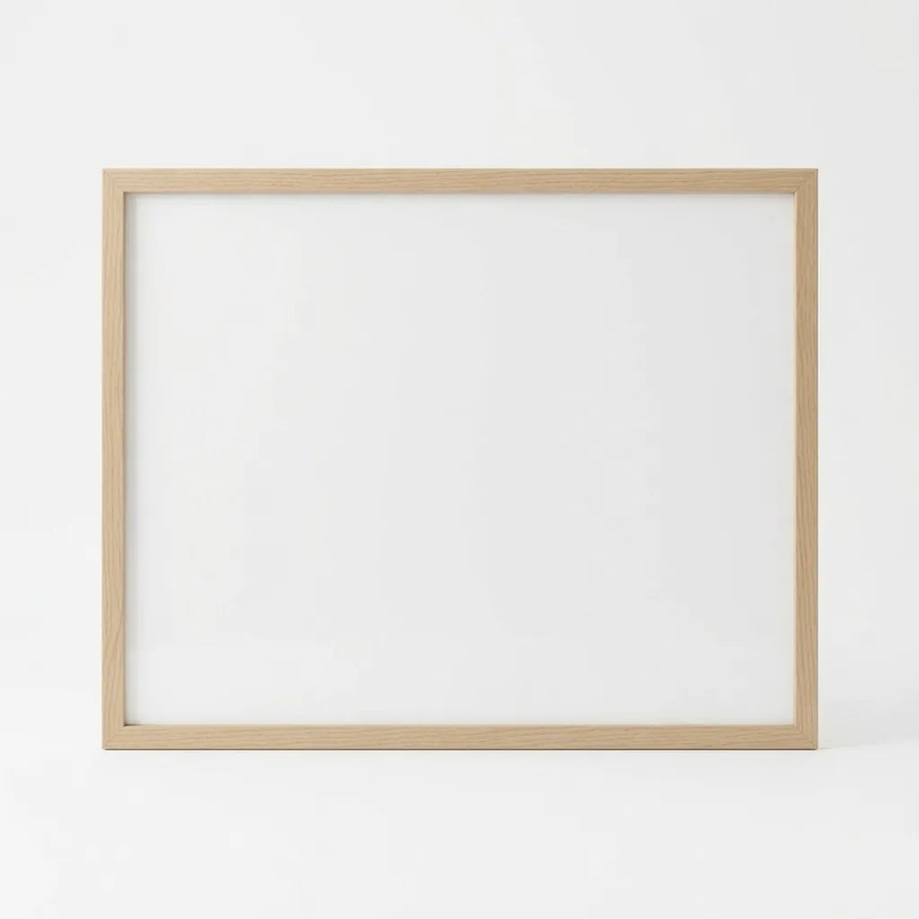 Toptabule.sk  Biela tabuľa na magnetky v drevenom prírodnom ráme CLASSIC 60x40 cm
