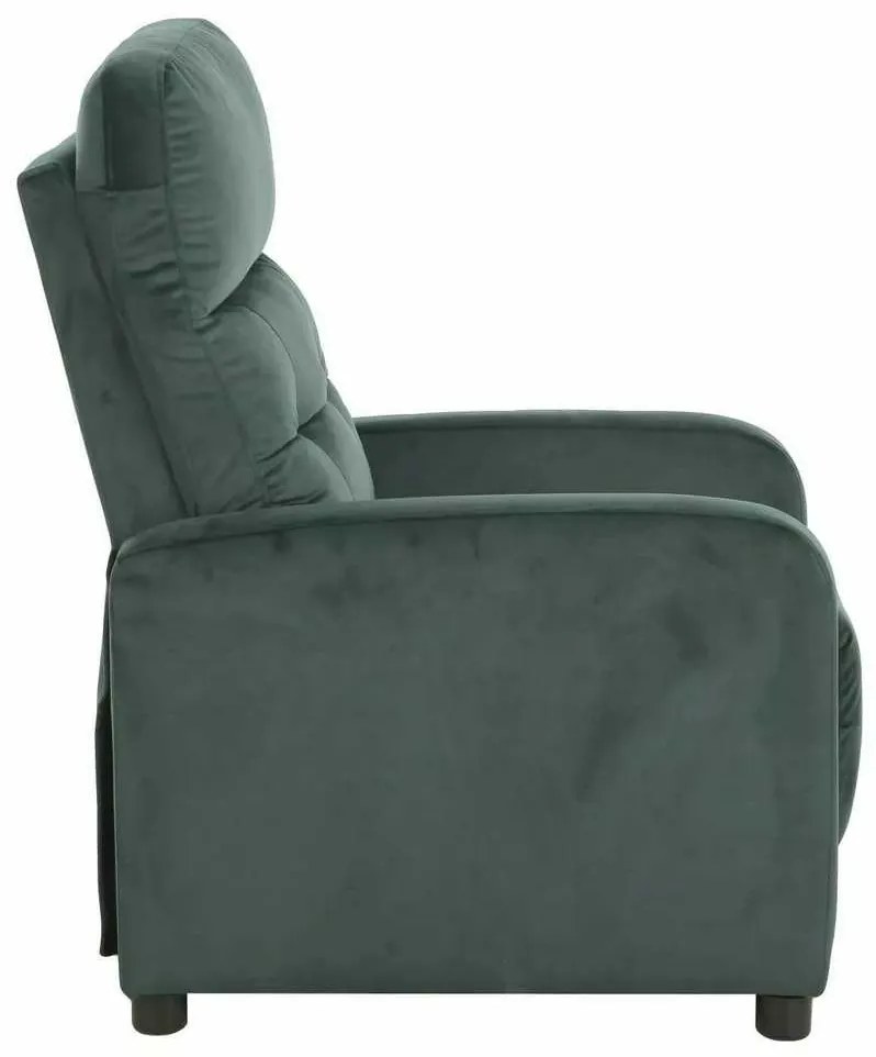 Polohovacie kreslo Lennox Velvet, zelená