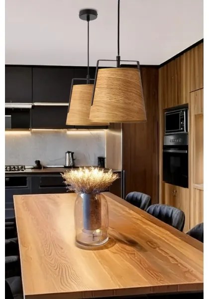 Luster na lanku MILBURY 1xE27/40W/230V hnedá