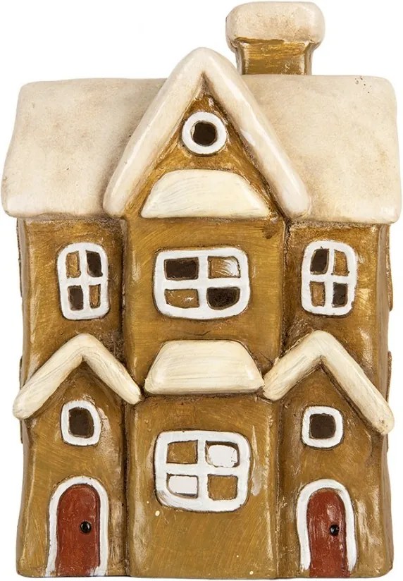 Zelený domček svietnik na čajovú sviečku Homely - 23*15*33 cm
