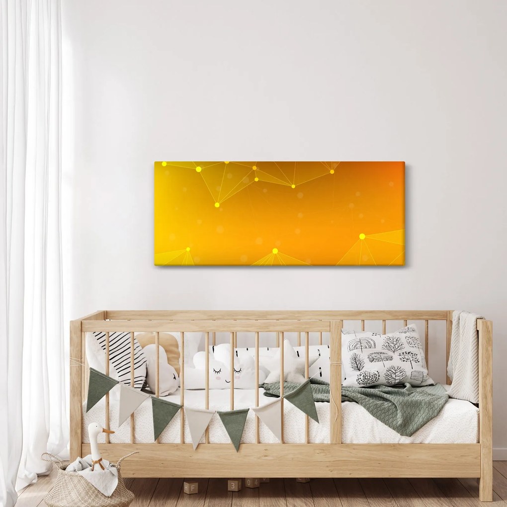 Abstraktný žltý obraz (120x50 cm)