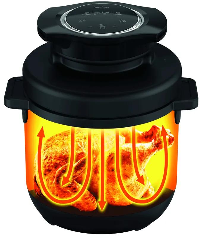 Elektrický tlakový hrniec a teplovzdušná fritéza Tefal Turbo Cuisine & Fry CY778830 7,6 l (použité)