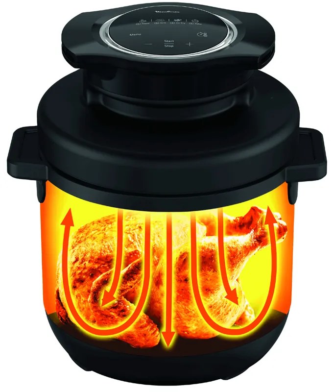 Elektrický tlakový hrniec a teplovzdušná fritéza Tefal Turbo Cuisine & Fry CY778830 7,6 l
