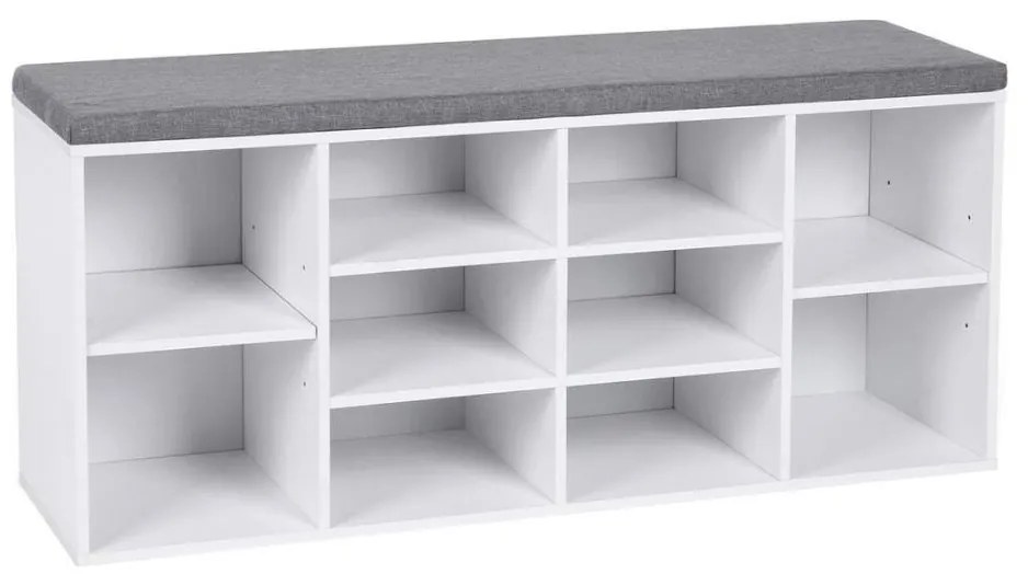 Botník VOREN biela/sivá