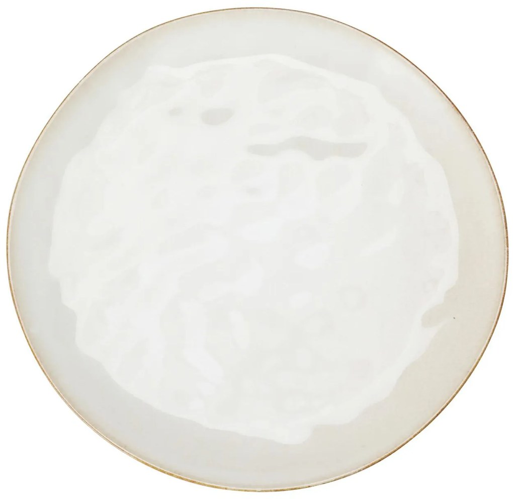 Kameninový tanier Sia, (fi) 27,8 cm, krémová