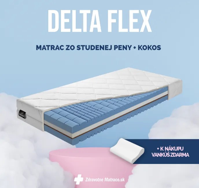 BENAB DELTA FLEX matrac zo studenej peny + kokos 180x200 cm Poťah Tencel