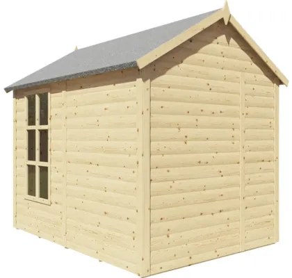 Drevený záhradný domček Konsta Blockhaus LUX 19 mm prírodný 181x239 cm vr. podlahy