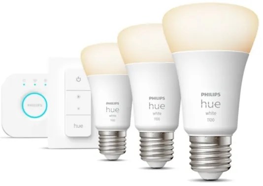 Základná sada Philips Hue WHITE 3xE27/9,5W 2700K + zariadenie k prepojeniu