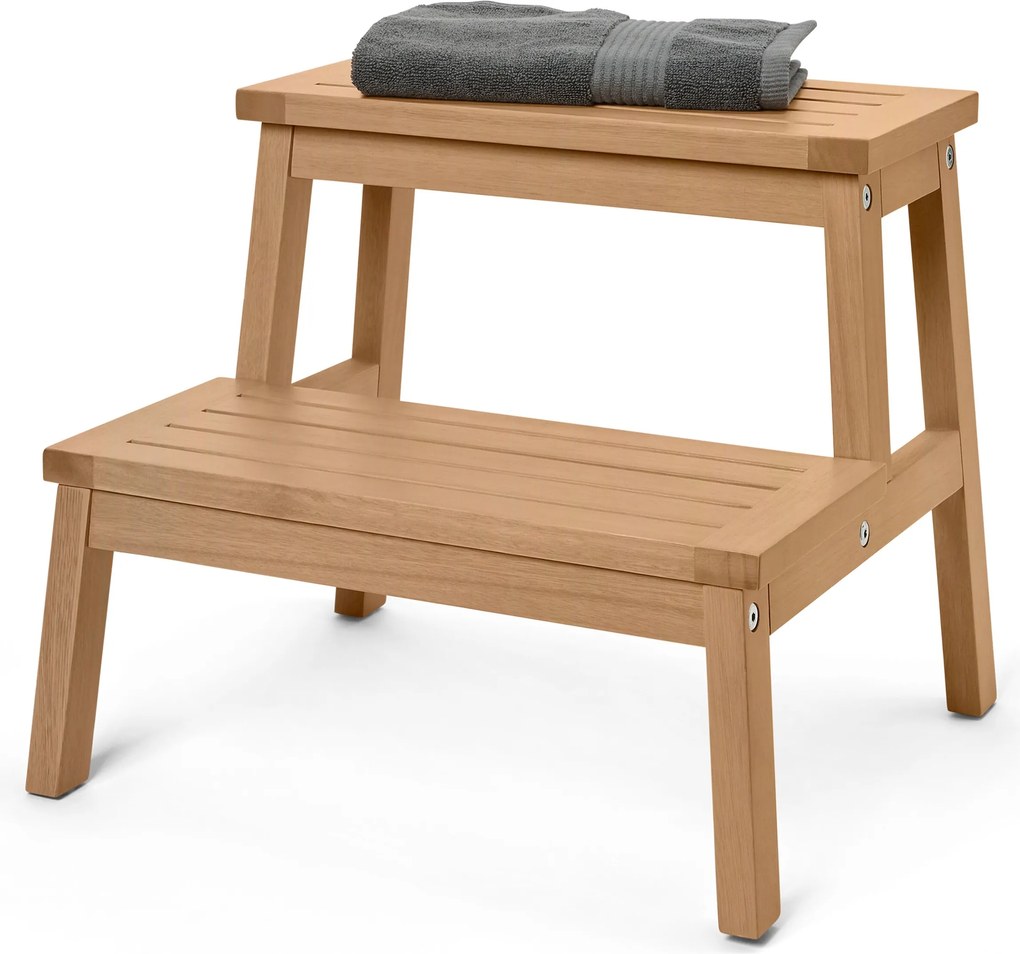 Nášľapný stolček z masívneho dreva