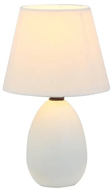 Keramická stolná lampa, biela, QENNY TYP 12 AT09350