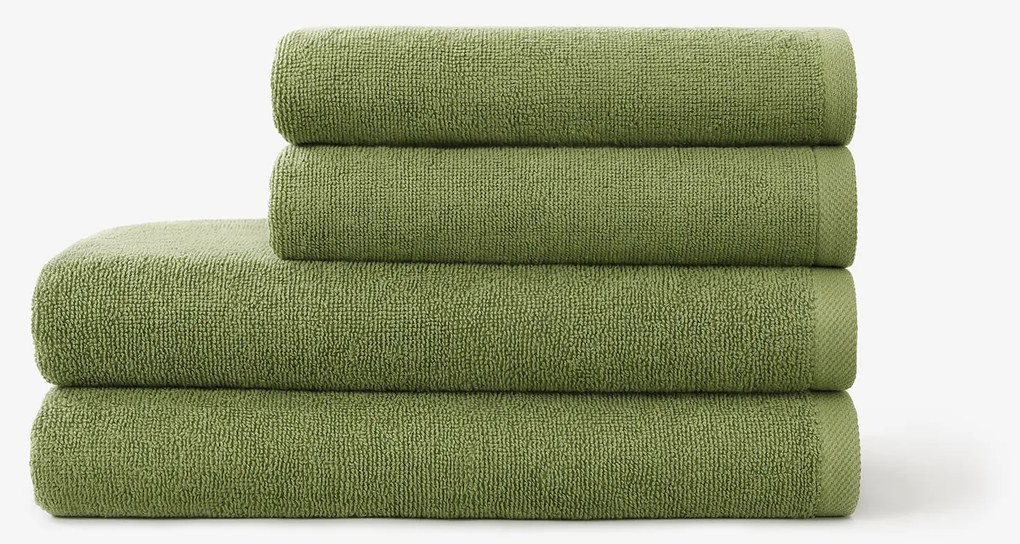 Goldea bavlnený froté uterák / osuška soft bez bordúry – olivový 50 x 100 cm