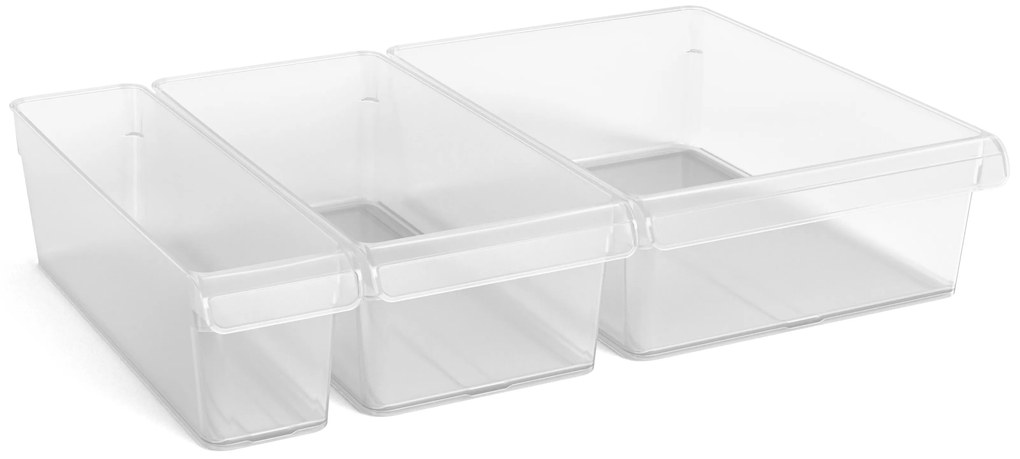 Súprava 3 ks organizérov do chladničky, ROTHO LOFT FRIDGE, antibakteriálne 5 l + 3 l + 1,5 l