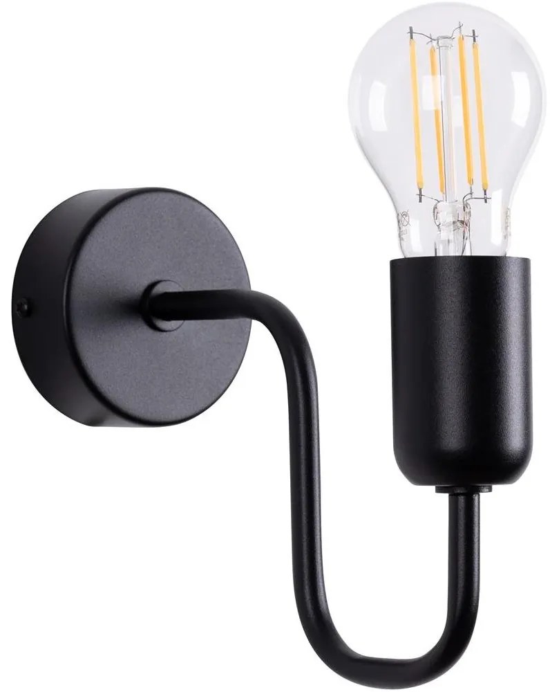 Sollux SL.1445 - Nástenná lampa VECTOR 1xE27/15W/230V čierna