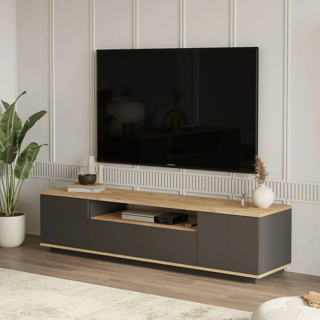 Fran Atlantic Pine a Anthracite TV stolík