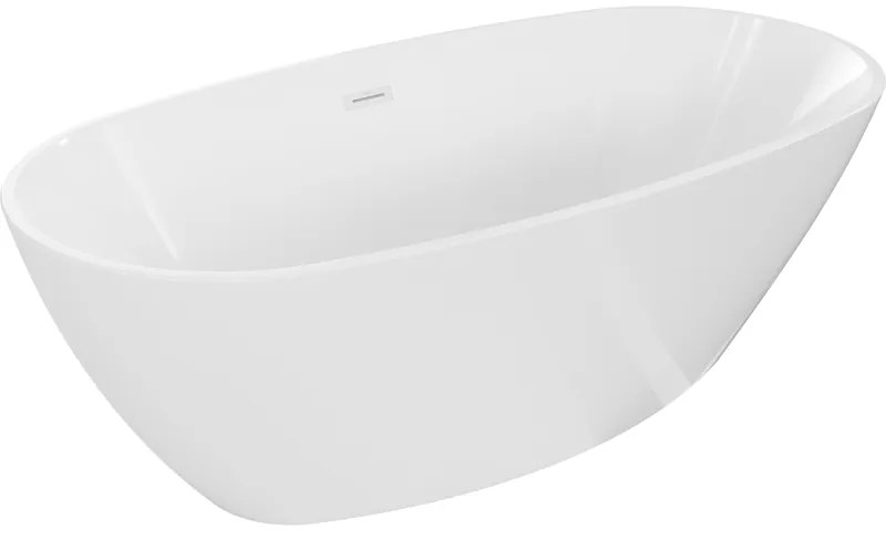 Mexen Eris, voľne stojaca vaňa 180 x 95 cm, biela, biely prepad, 53441809500-20