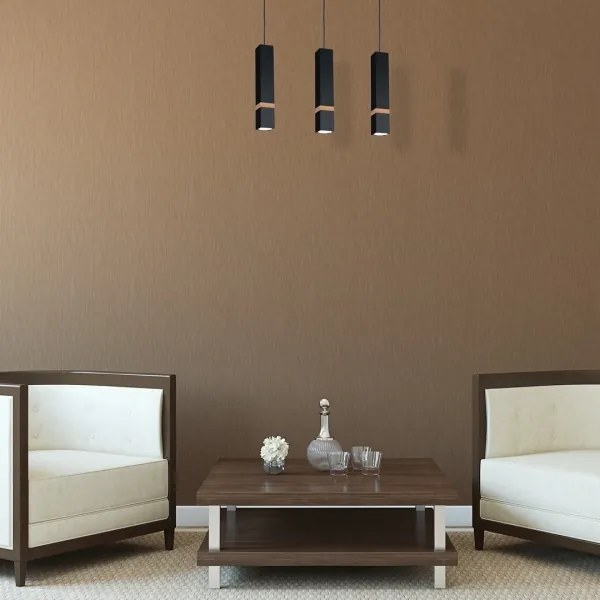 Luster na lanku VIDAR 3xGU10/25W/230V čierna