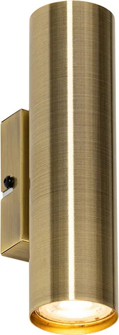 Moderná nástenná lampa bronzová 2-svetlo - Jeana