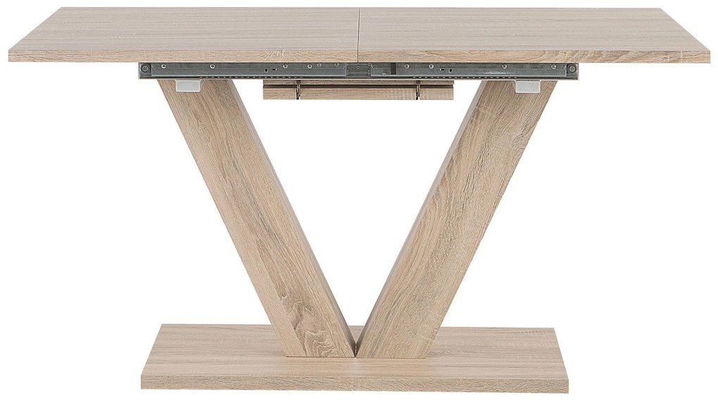 Rozkladací jedálenský stôl 140/180 x 90 cm svetlé drevo LIXA Beliani