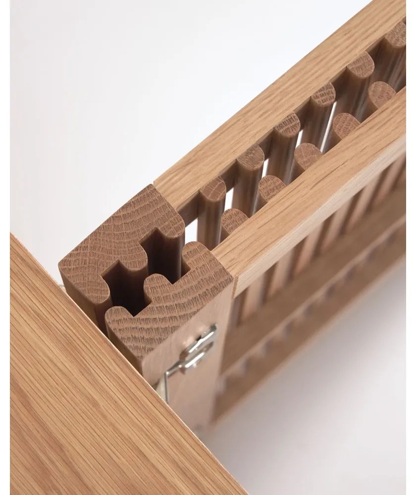 Skrinka na topánky v dekore duba s lavicou v prírodnej farbe Beyla – Kave Home