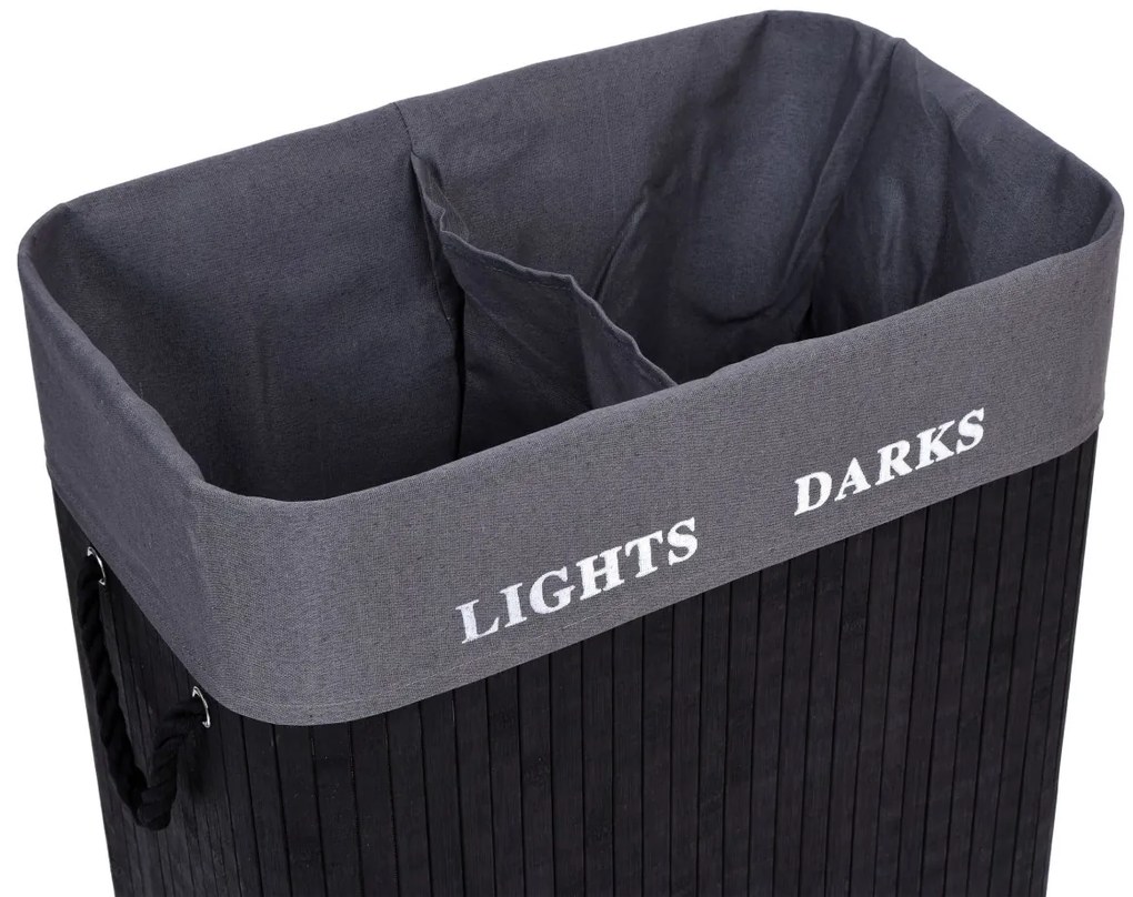 Bambusový kôš na bielizeň 100 L MARCUS čierny