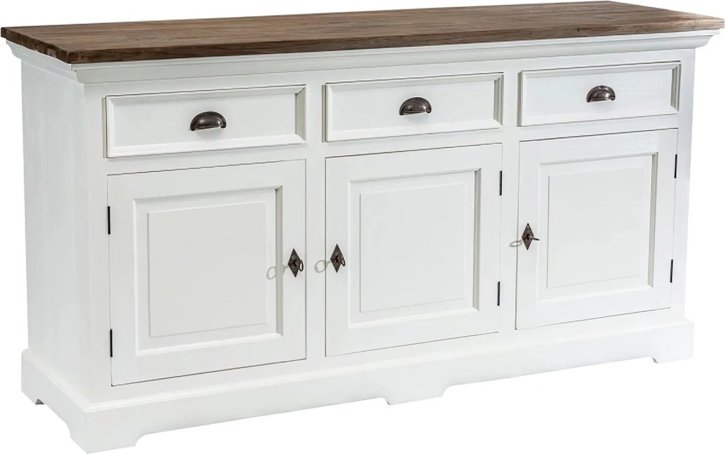 Komoda Brighton 180 x 55 x 95 cm white&amp;natural grey
