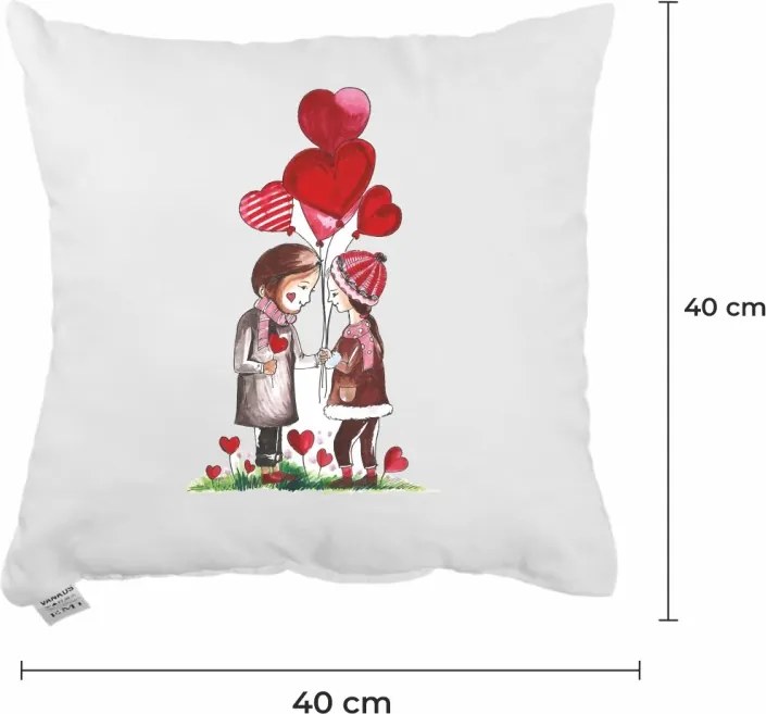 Dekoratívny vankúš First Love 40x40 cm EMI