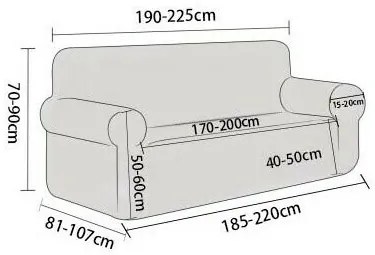 4Home Napínací poťah na sedačku Magic clean tmavosivá, 190 - 230 cm