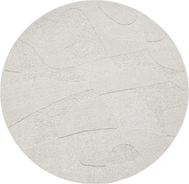 Koberec Agnella Morphic Botanica svetlosivý kruh